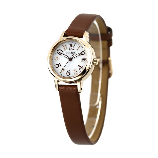 シチズン CITIZEN 腕時計 レディース KH4-921-12 ウィッカ ソーラーテック wicca ソーラーテック（E011/日本製） シルバーxブラウン アナログ表示