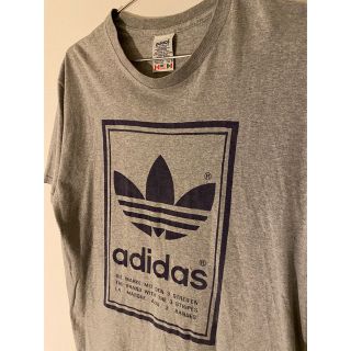 アディダス(adidas)のアディダスTシャツ　染み込み　アメリカ製　80ｓ　90ｓ　国旗タグ(Tシャツ/カットソー(半袖/袖なし))