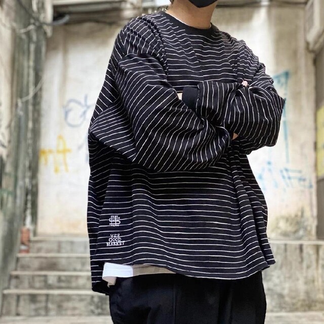 YGM×SEE SEE×S.F.C MARINE STRIPE LS TEE L-