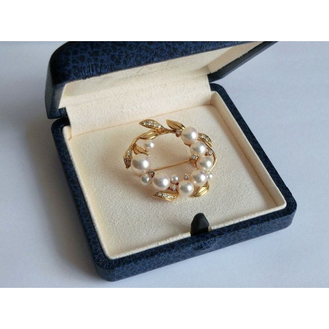 MIKIMOTO(ミキモト)の【今だけ特価!!】ミキモト現行47万・アコヤ真珠 ブローチ♪新同MIKIMOTO レディースのアクセサリー(ブローチ/コサージュ)の商品写真