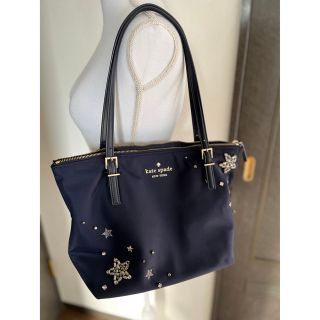 ケイトスペードニューヨーク(kate spade new york)の本日限定価格! ケイトスペード  星ビジュ− キラキラトートバッグ　美品(トートバッグ)