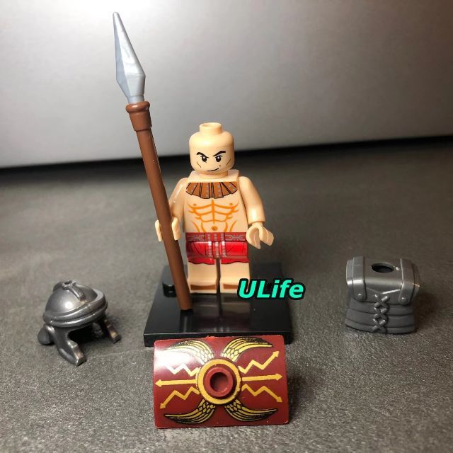 古代ローマ1LEGOレゴ互換 軍団兵と百人隊長10体セット 赤青騎士団ミニフィグ