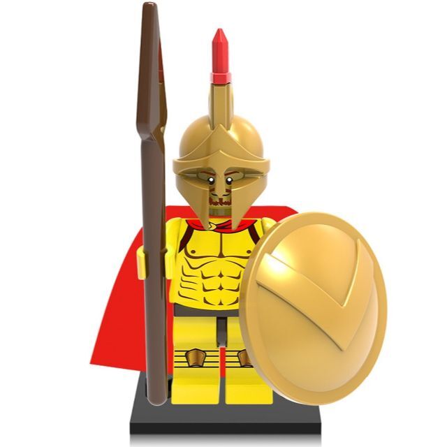 11体4 LEGOレゴ互換古代ローマスパルタクス戦士2種と戦士長騎士団ミニフィグ