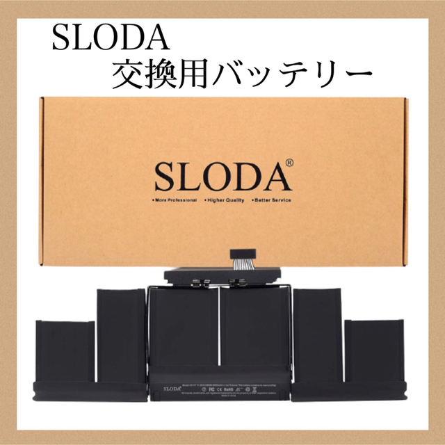 バッテリー 交換用 Macbook Pro 15 Retinaインチ SLODA