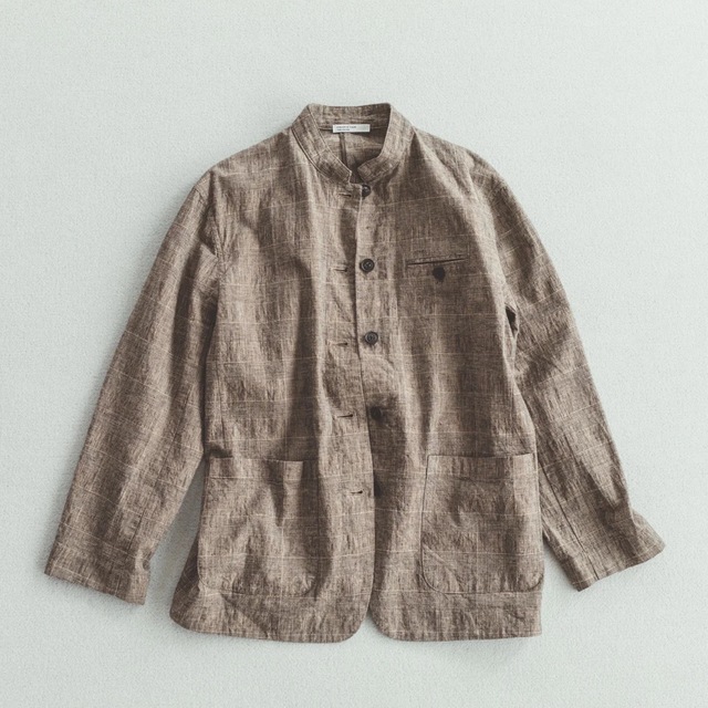 fog linen work(フォグリネンワーク)の北欧暮らしの道具店 コットンリネンの軽やかジャケット / グレンチェック レディースのジャケット/アウター(テーラードジャケット)の商品写真