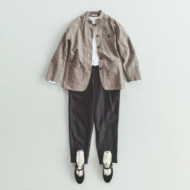 fog linen work(フォグリネンワーク)の北欧暮らしの道具店 コットンリネンの軽やかジャケット / グレンチェック レディースのジャケット/アウター(テーラードジャケット)の商品写真