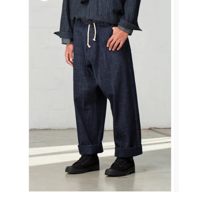 O PROJECT デニム ワイド DENIM TROUSERS INDIGO 専門ショップ www