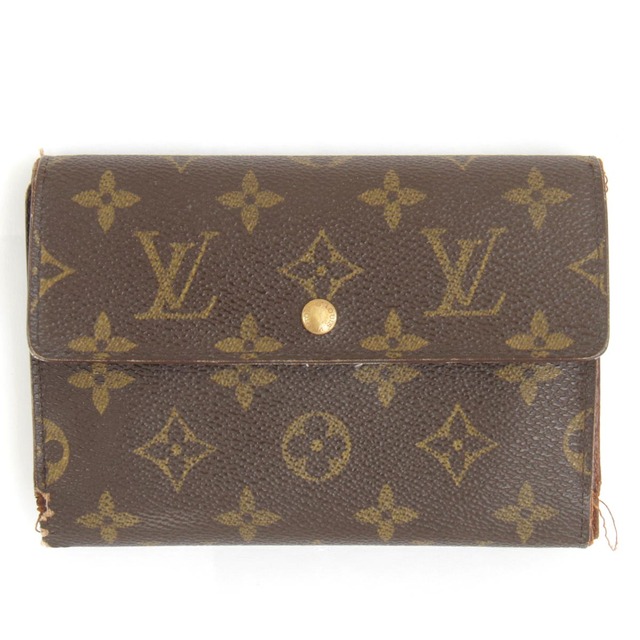 『USED』 LOUIS VUITTON ルイ・ヴィトン ポルトトレゾール・エテュイ パピエ M61202 三つ折り財布 モノグラムキャンバス モノグラム