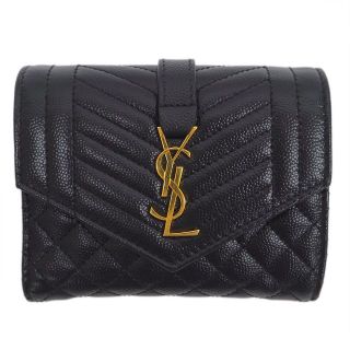 サンローラン(Saint Laurent)のSAINT LAURENT ミックスマトラッセ モノグラム コンパクトウォレット(財布)