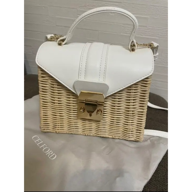 バッグ 未使用♡フラップ付きラタンハンドバッグ 11165円 ショッピング
