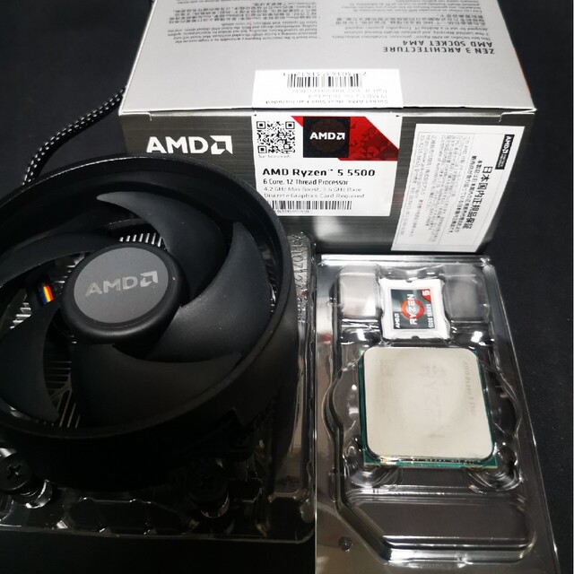 ※おいさん専用※AMD RYZEN5 5500 CPU スマホ/家電/カメラのPC/タブレット(PC周辺機器)の商品写真