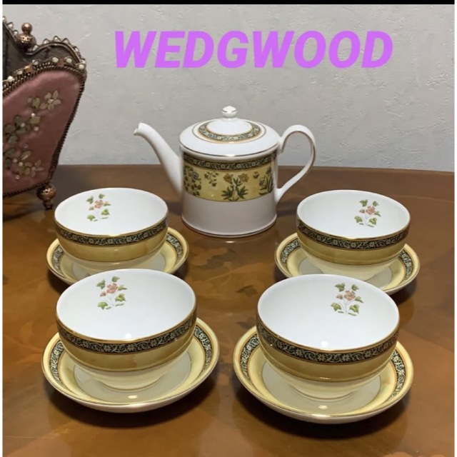 wedgwoodｼﾞｬﾊﾟﾆｰｽﾞﾃｨｰｶｯﾌﾟ&ｿｰｻｰｾｯﾄ