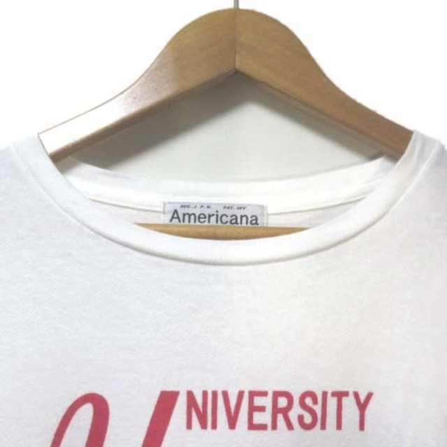 AMERICANA(アメリカーナ)のアメリカーナ ビューティー&ユース 別注 Tシャツ 半袖 プリント 白 ホワイト メンズのトップス(Tシャツ/カットソー(半袖/袖なし))の商品写真