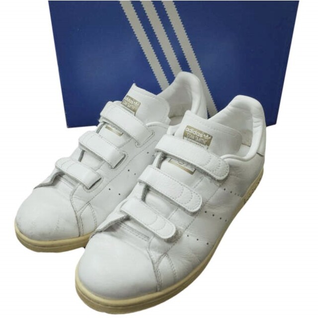 adidas(アディダス)のadidas アディダス Stan Smith CF TF スタンスミス コンフォート ベルクロ AQ5358 US9.5(27.5cm) WHITE/GOLD スニーカー シューズ【中古】【adidas】 メンズの靴/シューズ(スニーカー)の商品写真