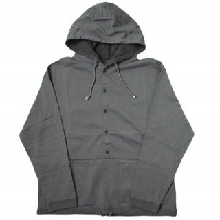 クレプスキュール(crépuscule )のcrepuscule クレプスキュール 日本製 BUTTON P/O HOODIE ボタンプルオーバーパーカー 2003-012 2 D.GRAY オーバーサイズ トップス【新古品】【中古】【crepuscule】(パーカー)