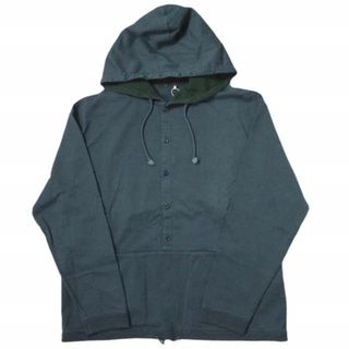 クレプスキュール(crépuscule )のcrepuscule クレプスキュール 日本製 BUTTON P/O HOODIE ボタンプルオーバーパーカー 2003-012 1 GREEN オーバーサイズ トップス【新古品】【中古】【crepuscule】(パーカー)