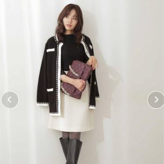 プロポーションボディドレッシング(PROPORTION BODY DRESSING)の【美人百花10月号 掲載商品】トリミングニットジャケット(ニット/セーター)