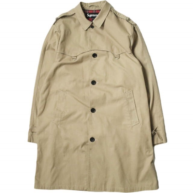 SUPREME シュプリーム 19SS D-Ring Trench Coat Dリング トレンチコート XL Tan タータンチェックライナー アウター【SUPREME】