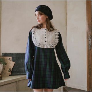 treat urself French check mini one piece(ミニワンピース)