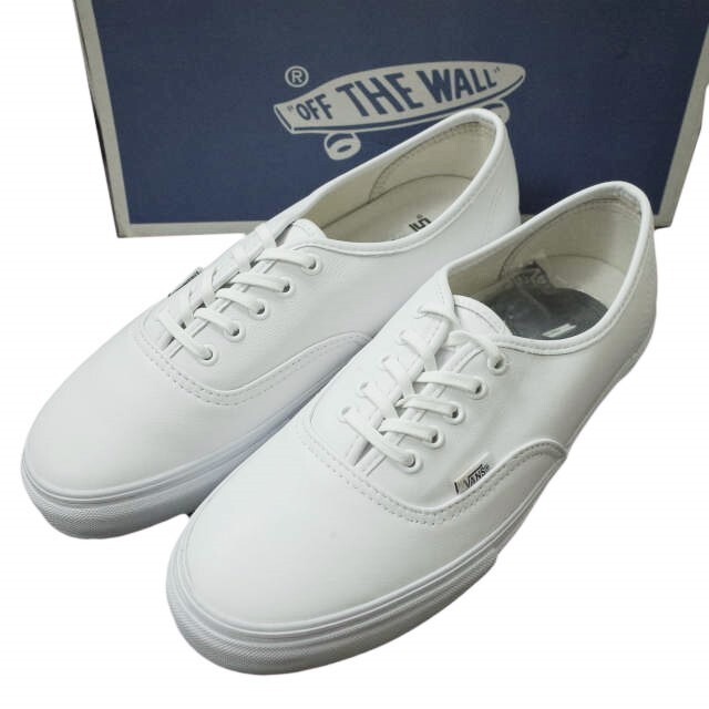 VANS VAULT ヴァンズ ボルト AUTHENTIC LX カーフレザー オーセンティック VN-0EFT1NT US10(28cm) VLT WHITE オールホワイト スニーカー シューズ【新古品】【VANS VAULT】