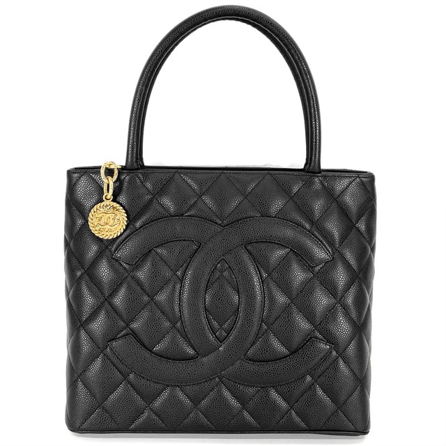 CHANEL シャネル トートバッグ 復刻トート マトラッセ ヴィンテージ ココマーク ココ ハンドバッグ 鞄 かばん  A01804  キャビアスキン   ブラック 黒 ゴールド金具 レディース 美品【品】