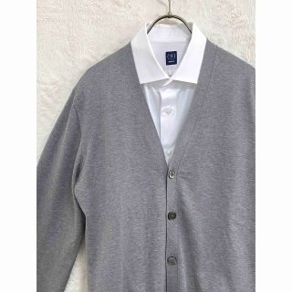 ユナイテッドアローズ(UNITED ARROWS)の【極美品】春夏物 ユナイテッドアローズ メンズ カーディガン Mサイズ グレー(カーディガン)