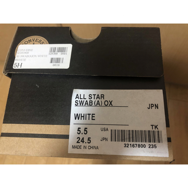 ALL STAR（CONVERSE）(オールスター)のconverse スニーカー　ホワイト　24.5cm レディースの靴/シューズ(スニーカー)の商品写真