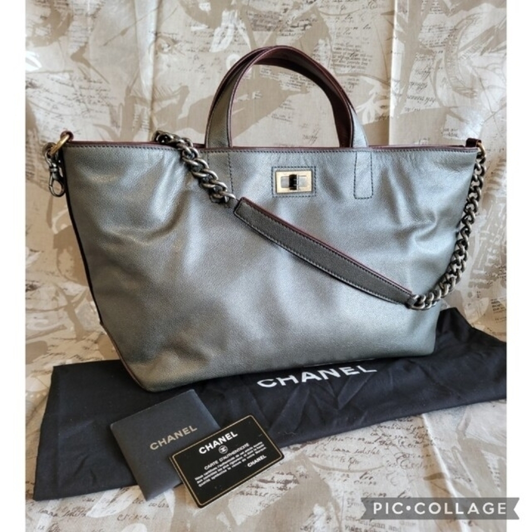 CHANEL 極美品 激レア ２．５５ キャビアスキン トート＆ショルダーバッグ