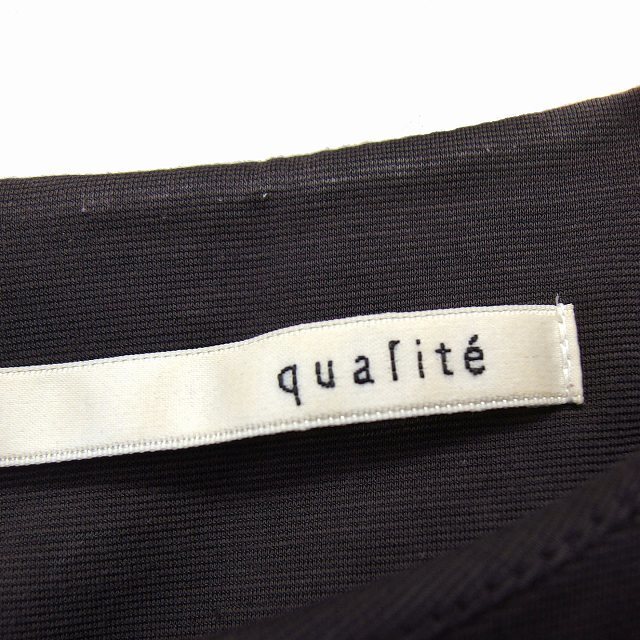 qualite(カリテ)のカリテ ワンピース フレア ロング リボン コットン混 タック ノースリーブ  レディースのワンピース(ロングワンピース/マキシワンピース)の商品写真