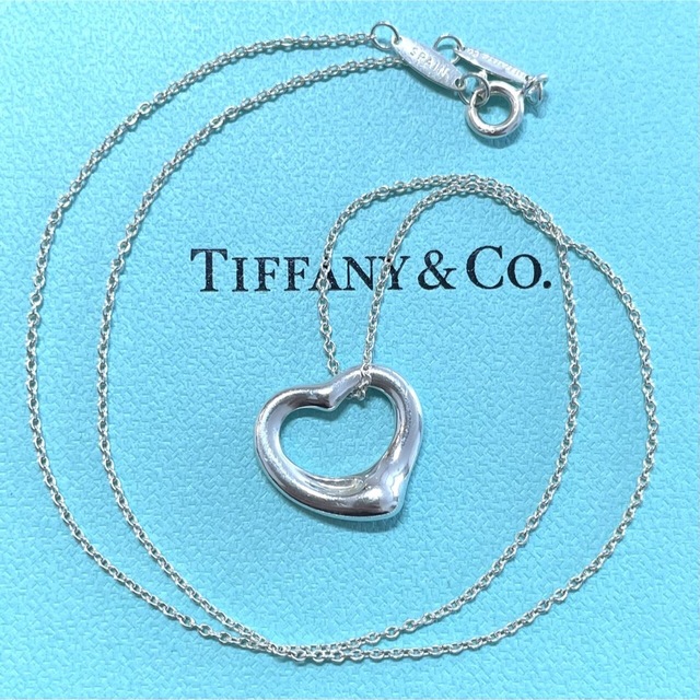 Tiffany & Co.(ティファニー)のティファニー オープンハート ペンダント ネックレス スターリングシルバー925 レディースのアクセサリー(ネックレス)の商品写真