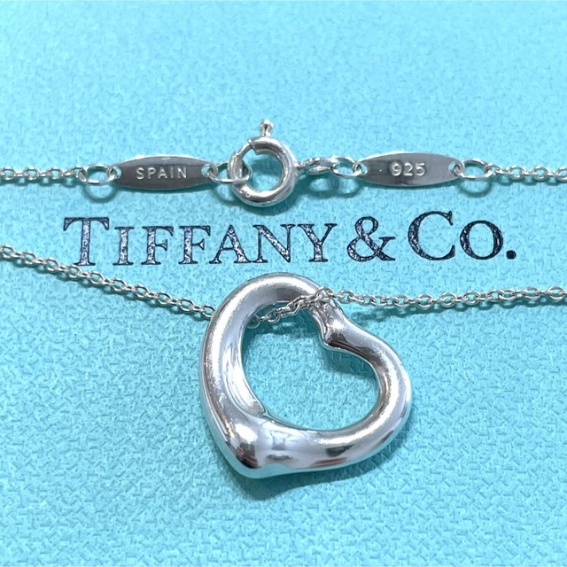 Tiffany & Co.(ティファニー)のティファニー オープンハート ペンダント ネックレス スターリングシルバー925 レディースのアクセサリー(ネックレス)の商品写真