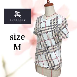 バーバリー(BURBERRY)の美品✨　バーバリーロンドン Tシャツ  ノバチェック メガチェック サイズM(Tシャツ(半袖/袖なし))