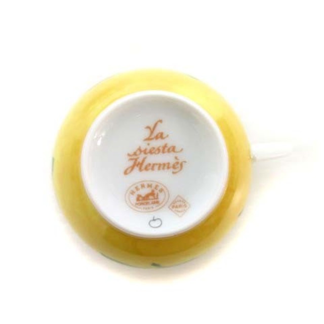 Hermes - エルメス シエスタ デミタスカップ&ソーサー 花柄 白
