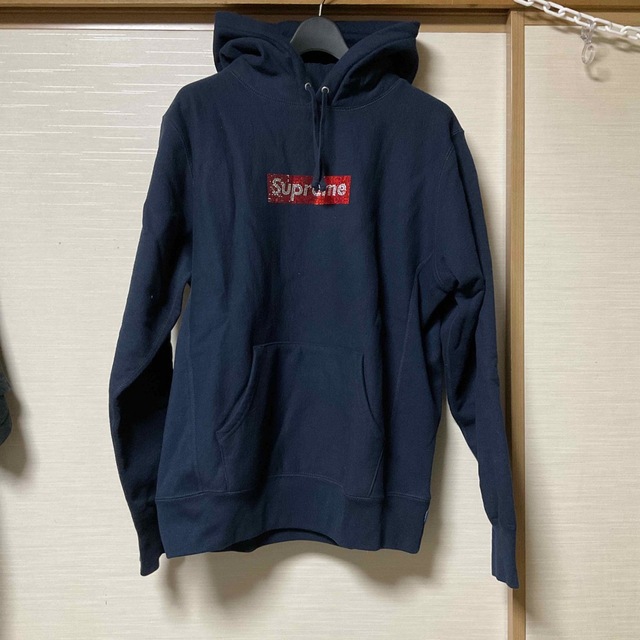 限定版 Supreme Supreme Swarovski Box Logo Hooded ボックスロゴ パーカー Supreme Swarovski box logo hooded