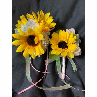ひまわりのフラワーリストレット & ブートニア
