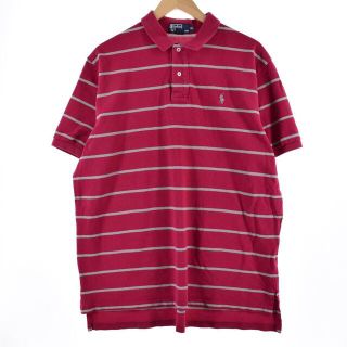 ラルフローレン(Ralph Lauren)の古着 ラルフローレン Ralph Lauren POLO RALPH LAUREN 半袖 ボーダー ポロシャツ メンズL /eaa325430(ポロシャツ)