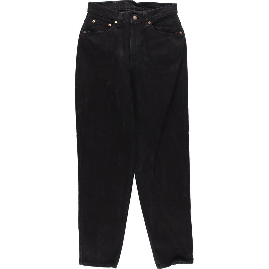 Levi90年代 リーバイス Levi's 521 TAPERED FIT TAPERED LEG ブラックジーンズ テーパードデニムパンツ USA製 レディースL(w28) ヴィンテージ /eaa323939