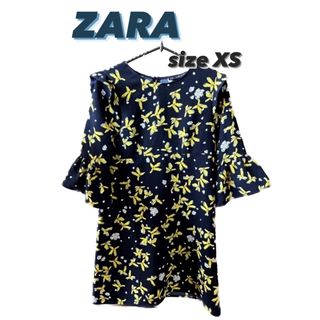 ザラ(ZARA)の【ZARA】花柄ワンピース(ミニワンピース)