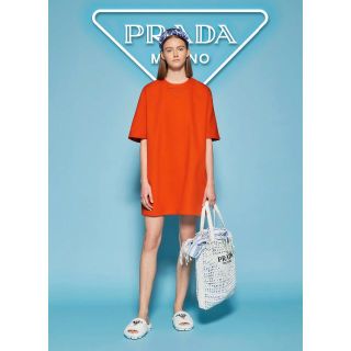 プラダ(PRADA)の★PRADA★美品★2021★限定品★三角プレート★チュニック★ワンピース(ひざ丈ワンピース)