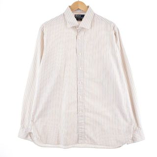 ラルフローレン(Ralph Lauren)の古着 ラルフローレン Ralph Lauren 長袖 ストライプシャツ メンズXL /eaa308882(シャツ)