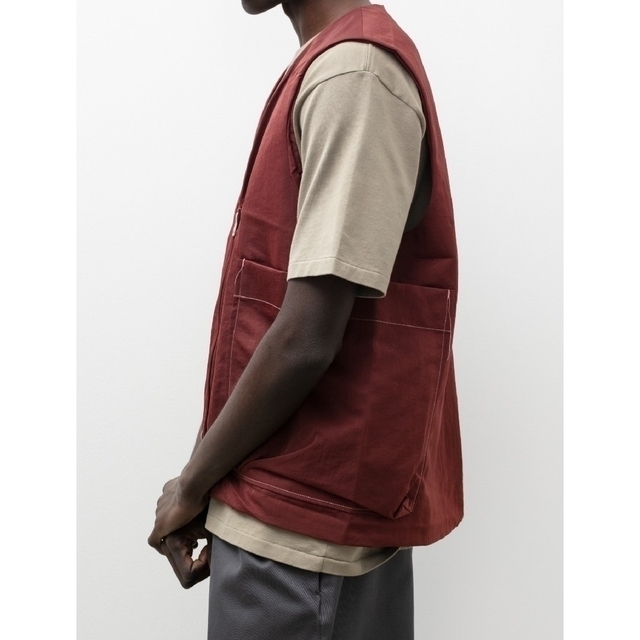 camiel fortgens zip vest brick red メンズのトップス(ベスト)の商品写真