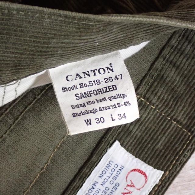 Canton(キャントン)のCANTON キャントン コーデュロイ パンツ 薄手 日本製 美品 W30L34 メンズのパンツ(デニム/ジーンズ)の商品写真