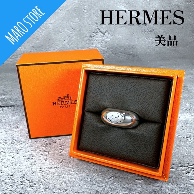 Hermes(エルメス)の【美品】HERMES エクリプス リュバン Hロゴ リング シルバー925 レディースのアクセサリー(リング(指輪))の商品写真