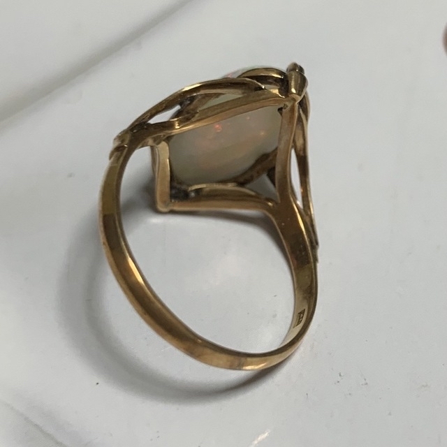 k18  大粒　オパール　リング レディースのアクセサリー(リング(指輪))の商品写真