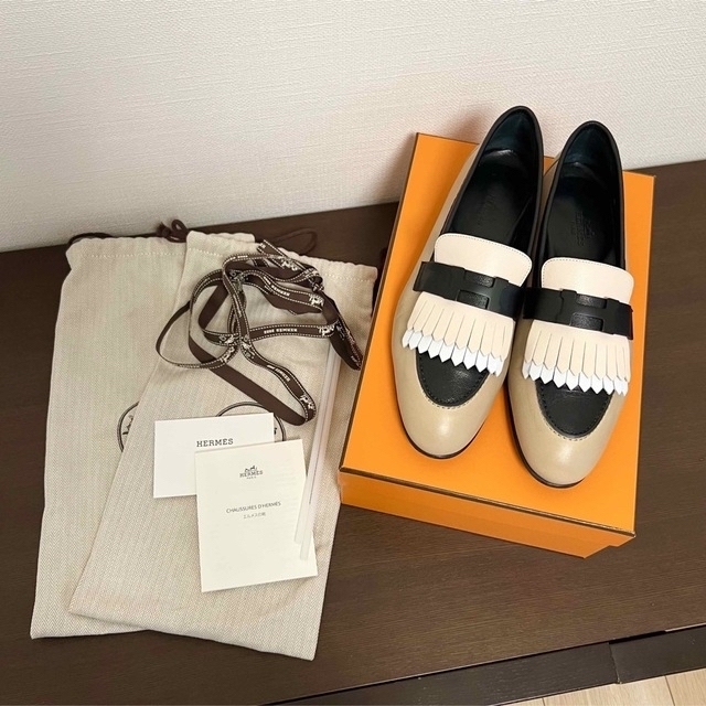 HERMES エルメス ローファー モカシン ロワイヤル マルチカラー美品 39