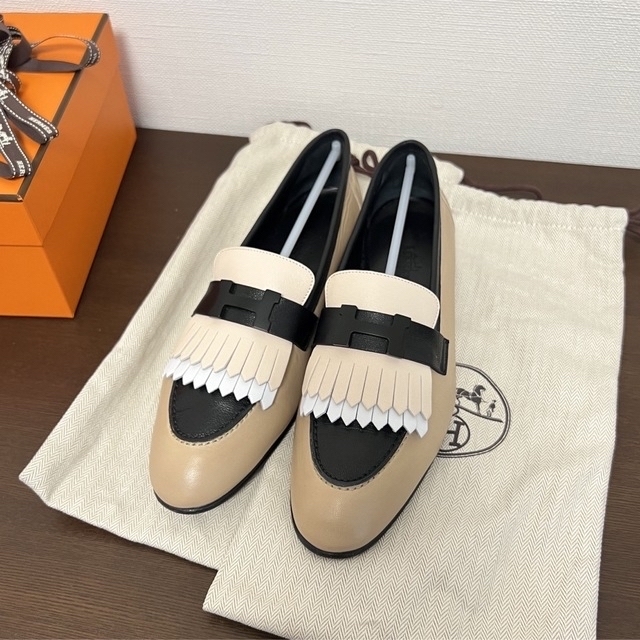 HERMES エルメス ローファー モカシン ロワイヤル マルチカラー美品 39