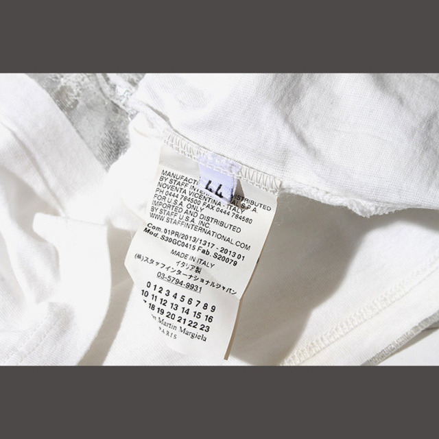 Maison Martin Margiela(マルタンマルジェラ)のメゾンマルジェラ イタリア製 Uネック 半袖Tシャツ 44 シルバー /◆ メンズのトップス(Tシャツ/カットソー(半袖/袖なし))の商品写真