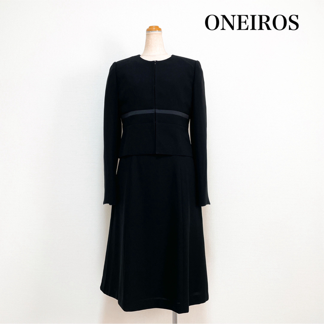 ONEIROS ブラックフォーマル ワンピース 黒 冠婚葬祭 喪服 礼服