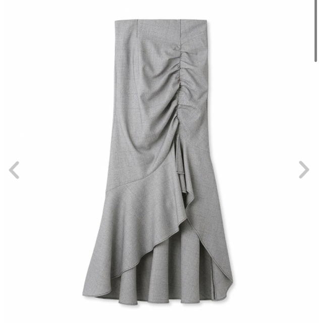 SNIDEL(スナイデル)のシャーリングスリットマーメイドスカート　GRY 0 レディースのスカート(ロングスカート)の商品写真