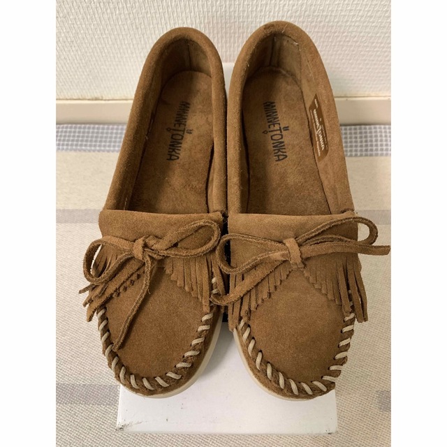 未使用品 MINNETONKA タッセル スエードモカシンシューズ